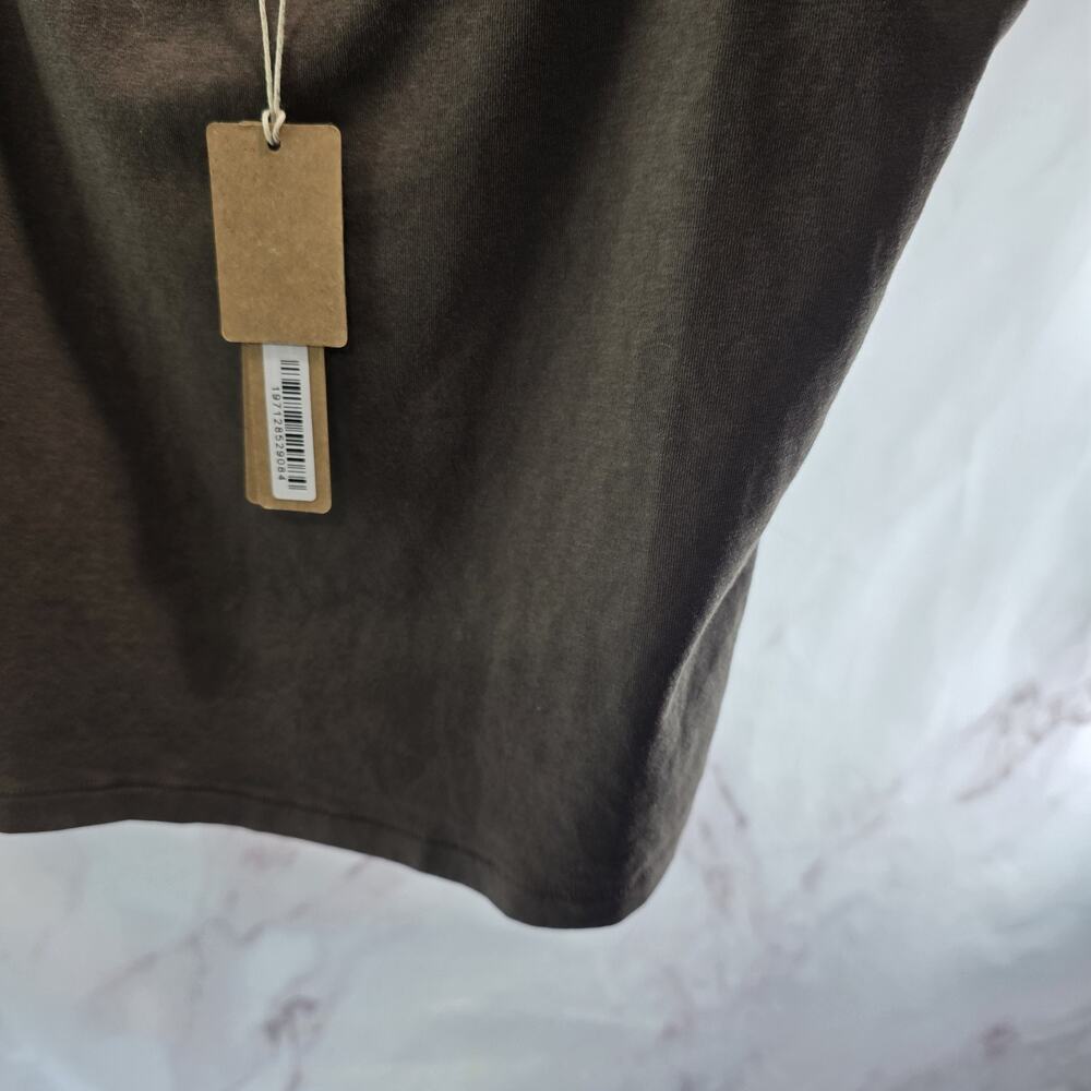 Skims Tank Top Womens Medium Brown Crop New Vintage Cami Spaghetti Square Neck - Picture 5 of 11